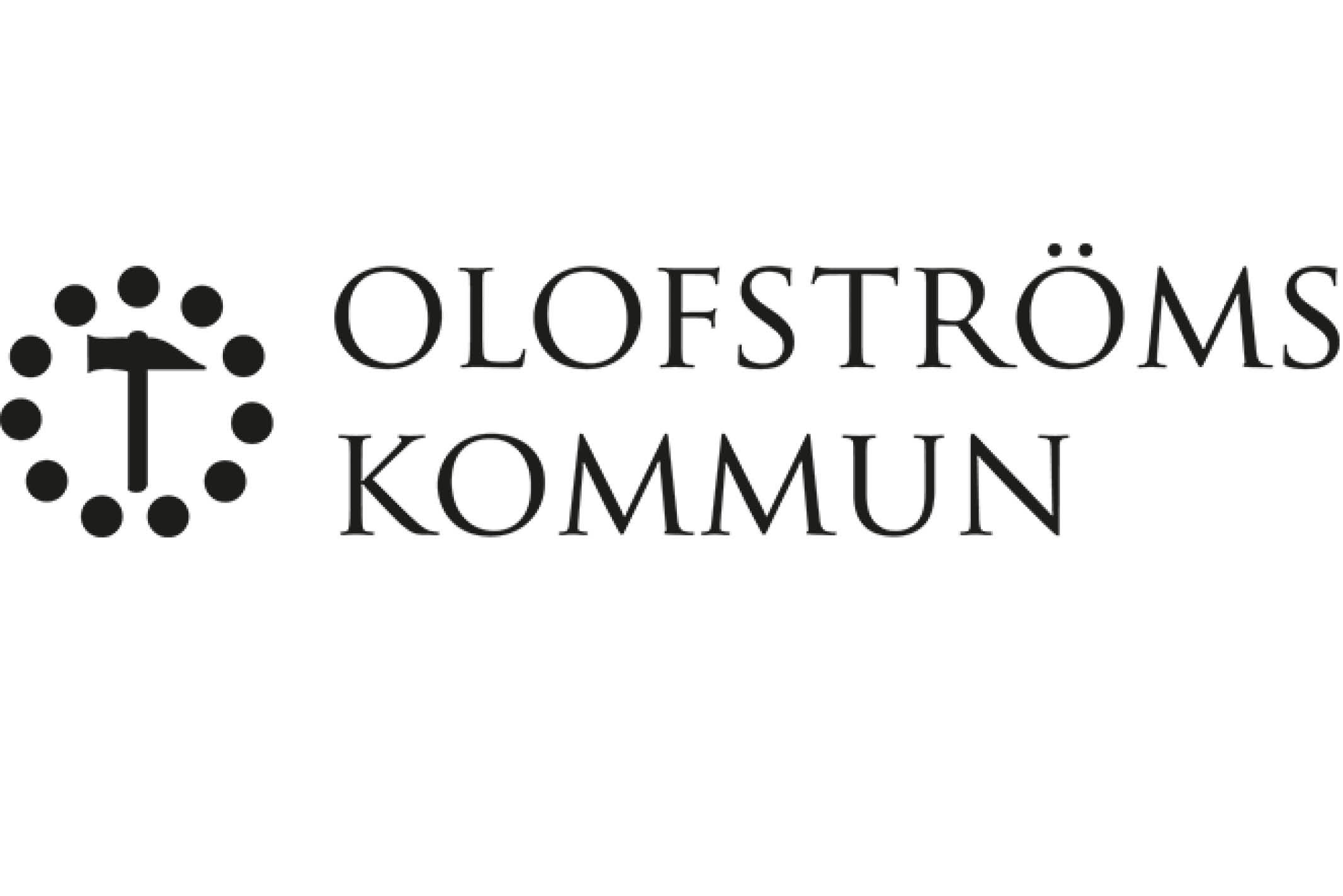 Olofströms kommuns logotyp bestående av kommunvapnet och texten Olofströms kommun